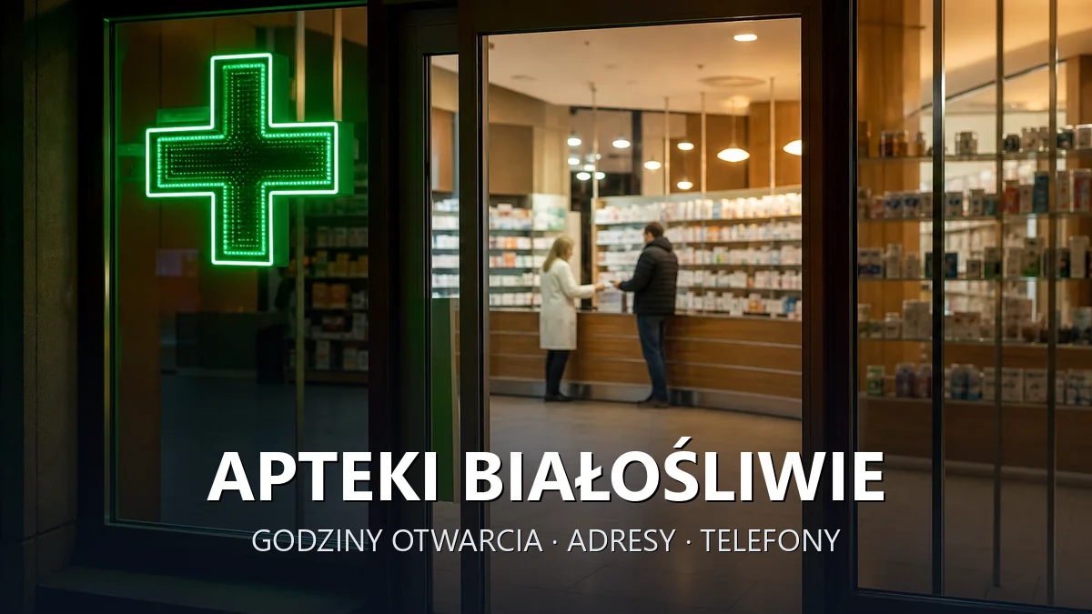Apteki Białośliwie, powiat pilski - adresy, telefony, godziny otwarcia