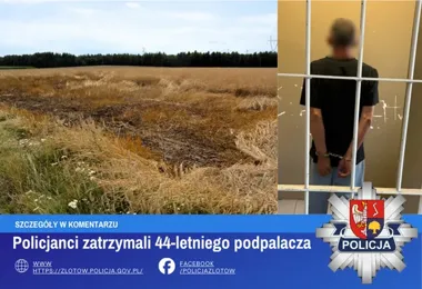 Złotów - Policjanci zatrzymali 44-letniego podpalacza - Aktualności Policja Wielkopolska