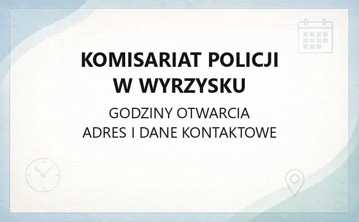 Komisariat Policji w Wyrzysku - kontakt i zasięg