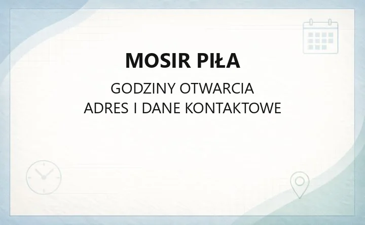 MOSiR Piła - kontakt, obiekty sportowe, cenniki i godziny