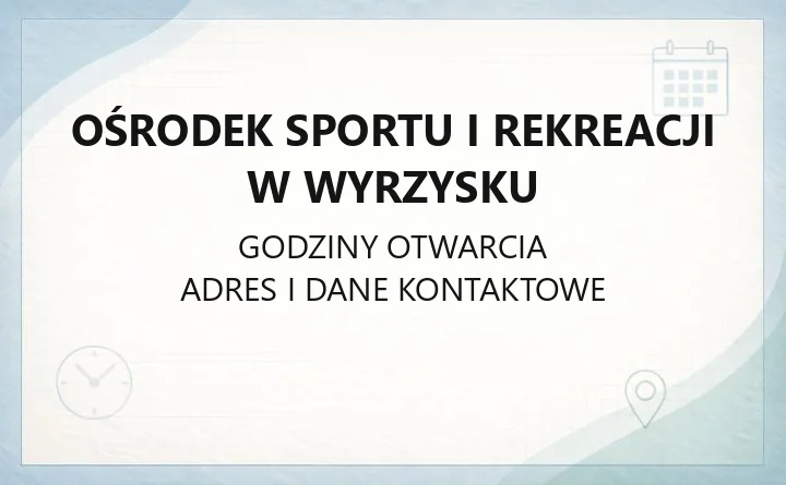 Ośrodek Sportu i Rekreacji w Wyrzysku - kontakt, basen, hala sportowa i wynajem obiektów