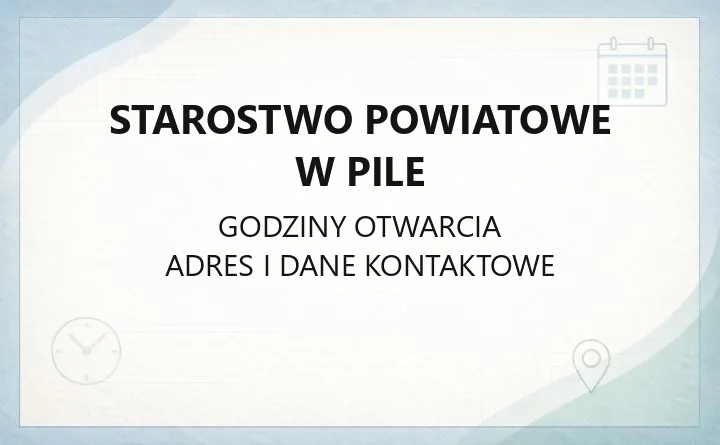 Starostwo Powiatowe w Pile - kontakt, wydziały, e-usługi