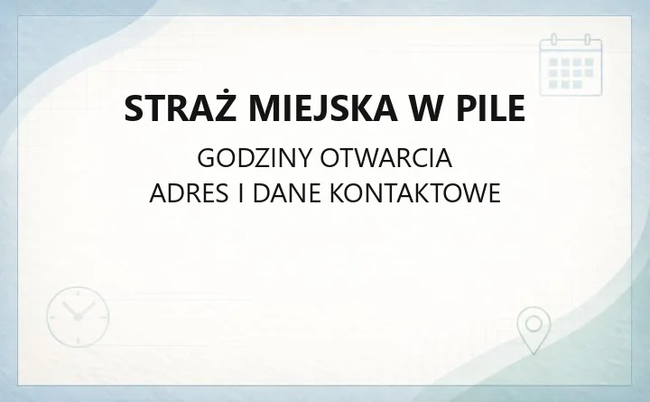 Straż Miejska w Pile - kontakt, zgłoszenia interwencji, fotoradar