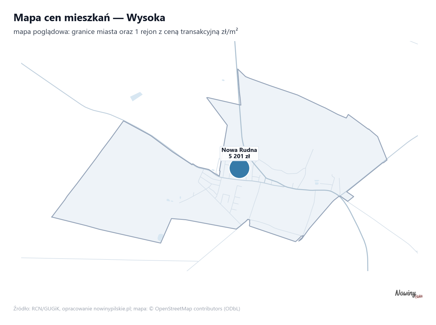 Mapa cen mieszkań - Wysoka