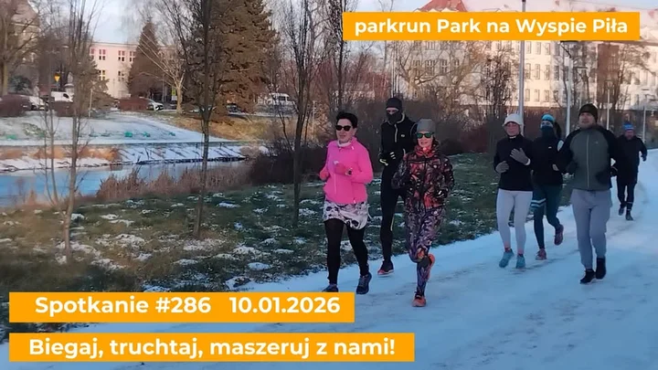 Grafika promocyjna wydarzenia parkrun Park na Wyspie, Piła — 10 stycznia 2026 (5 km)
