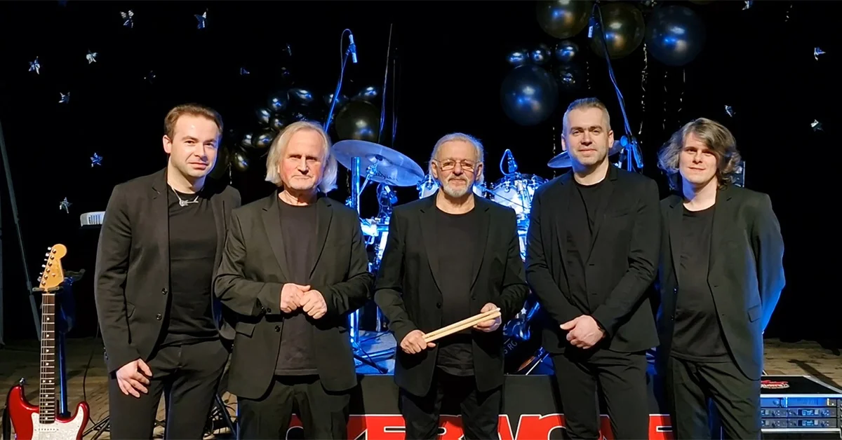 Grafika promocyjna wydarzenia Czerwone Gitary w Pile – Diamentowy koncert