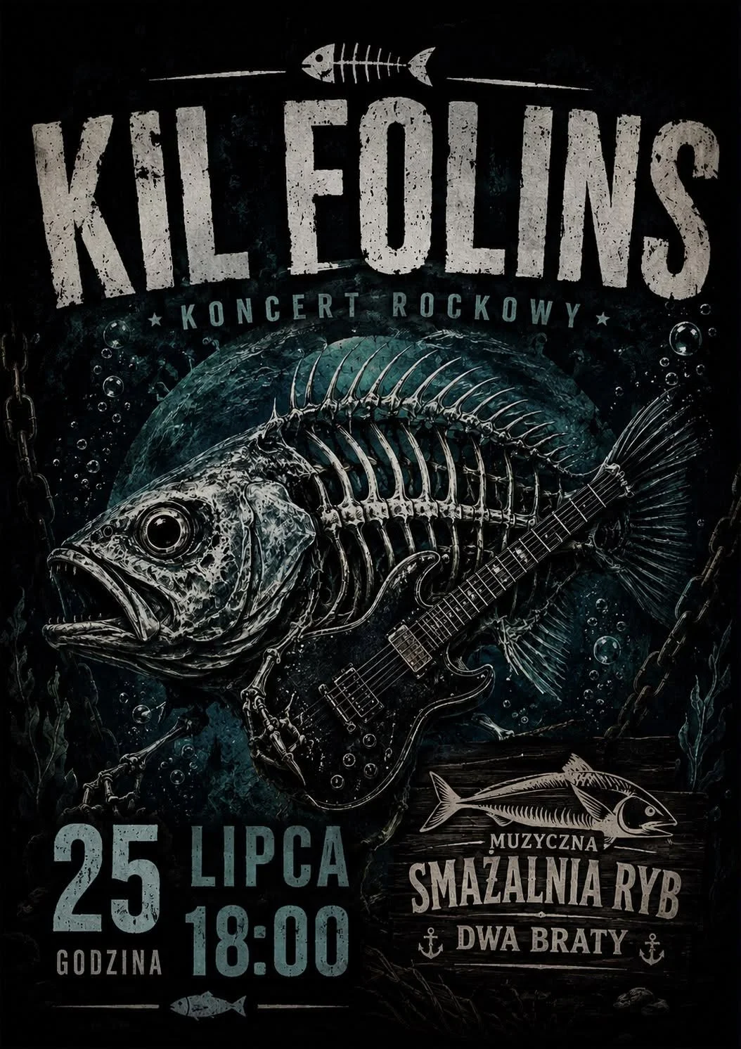 Grafika promocyjna wydarzenia KIL FOLINS koncert nad jeziorem