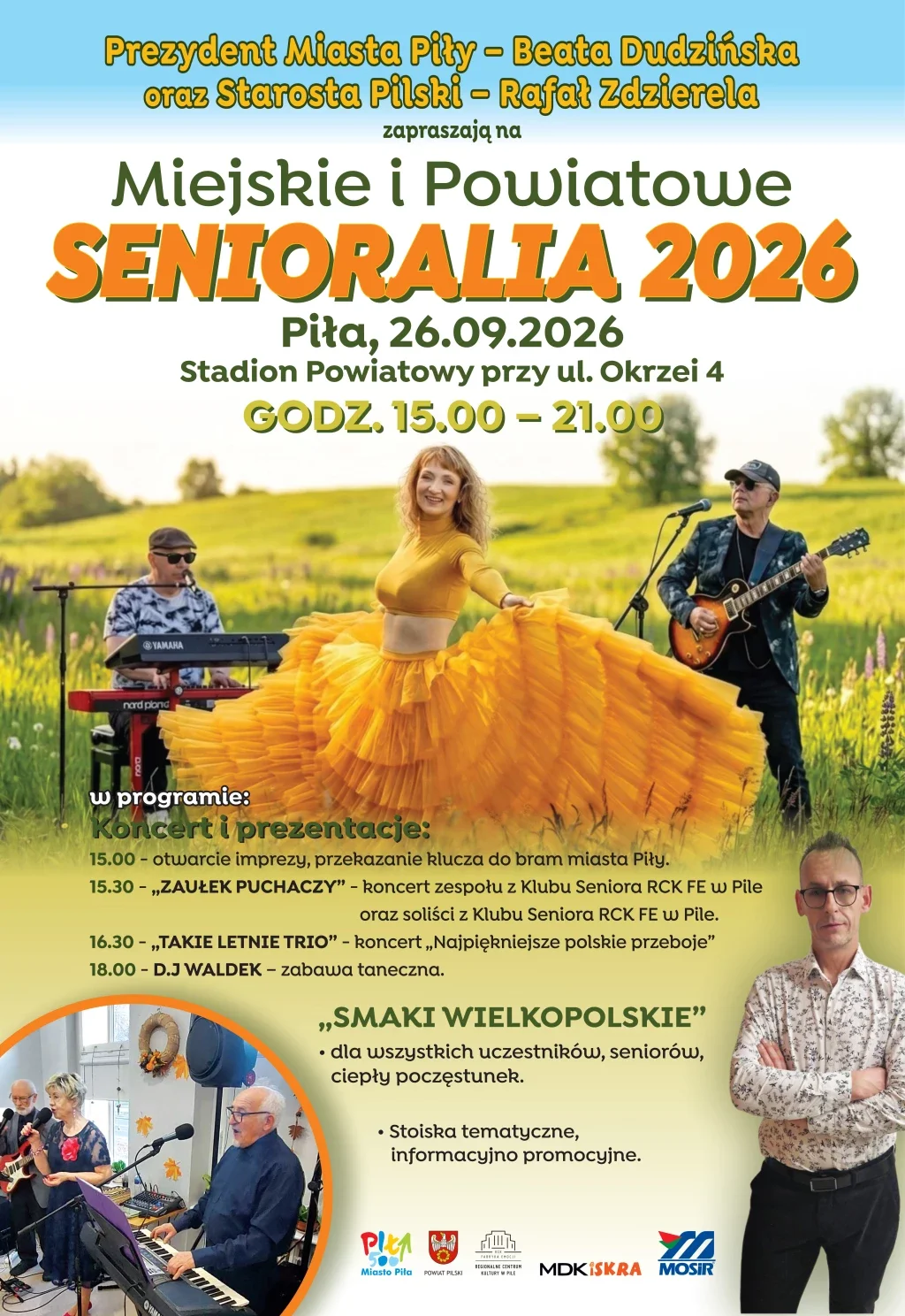 Grafika promocyjna wydarzenia Miejskie i Powiatowe Senioralia 2026