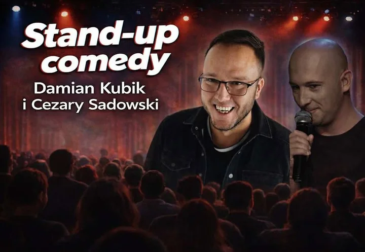 Grafika promocyjna wydarzenia Piła | Stand-up comedy: Damian Kubik i Cezary Sadowski