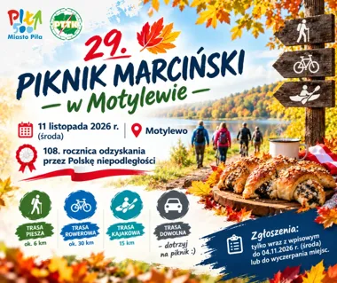 Grafika promocyjna wydarzenia 29. Piknik Marciński w Motylewie