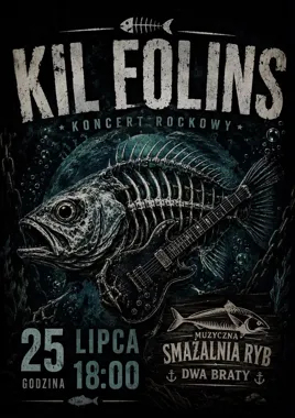Grafika promocyjna wydarzenia KIL FOLINS koncert nad jeziorem