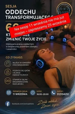 Grafika promocyjna wydarzenia Oddech Transformacyjny – Przebudzenie w Pile
