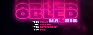 Grafika promocyjna wydarzenia Patrycja Markowska — trasa klubowa „Obłęd” NA BIS w Pile, 18 kwietnia 2026