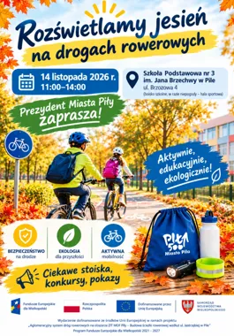 Grafika promocyjna wydarzenia Rozświetlamy jesień na drogach rowerowych