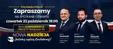 Grafika promocyjna wydarzenia Spotkanie otwarte Nowa Nadzieja Piła przy kawie