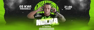 Grafika promocyjna wydarzenia WIELKAnocna NOCKA w MK Bowling Piła – wielkanocna impreza z DJ Paczosem