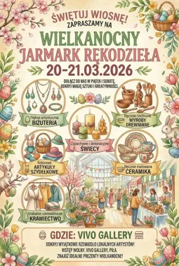 Grafika promocyjna wydarzenia Wielkanocny Jarmark Rękodzieła — VIVO Piła