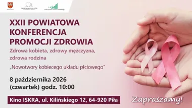 Grafika promocyjna wydarzenia XXII Powiatowa Konferencja Promocji Zdrowia