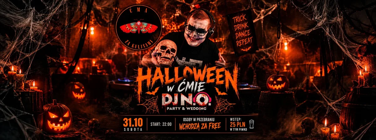Grafika promocyjna wydarzenia Upiorna Noc w Pile: Halloween w Ćmie