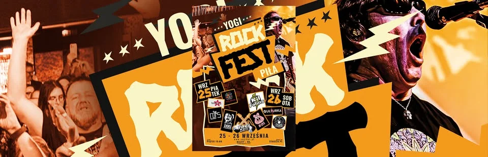 Grafika promocyjna wydarzenia YOGI ROCK FEST PIŁA 2026: koncerty rockowe