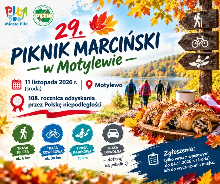 Trzy trasy i finał w Motylewie. 29. Piknik Marciński w Pile