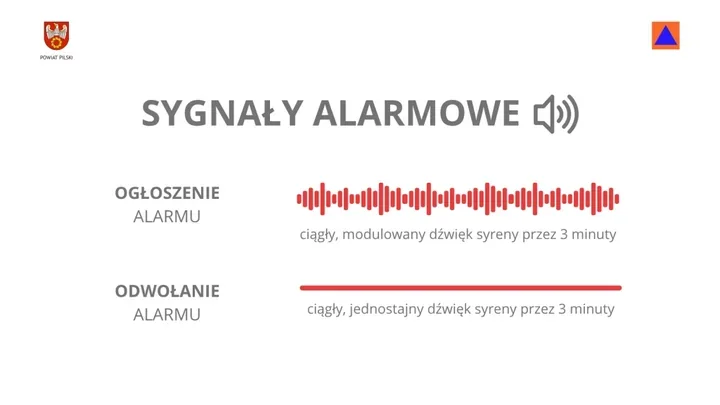 Ogólnopolski trening reagowania. Powiat Pilski przypomina o alarmach i plecaku