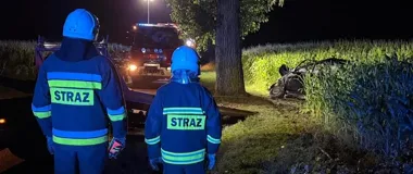 24-latek zginął po uderzeniu w drzewo na trasie Tłukomy-Wiktorówko